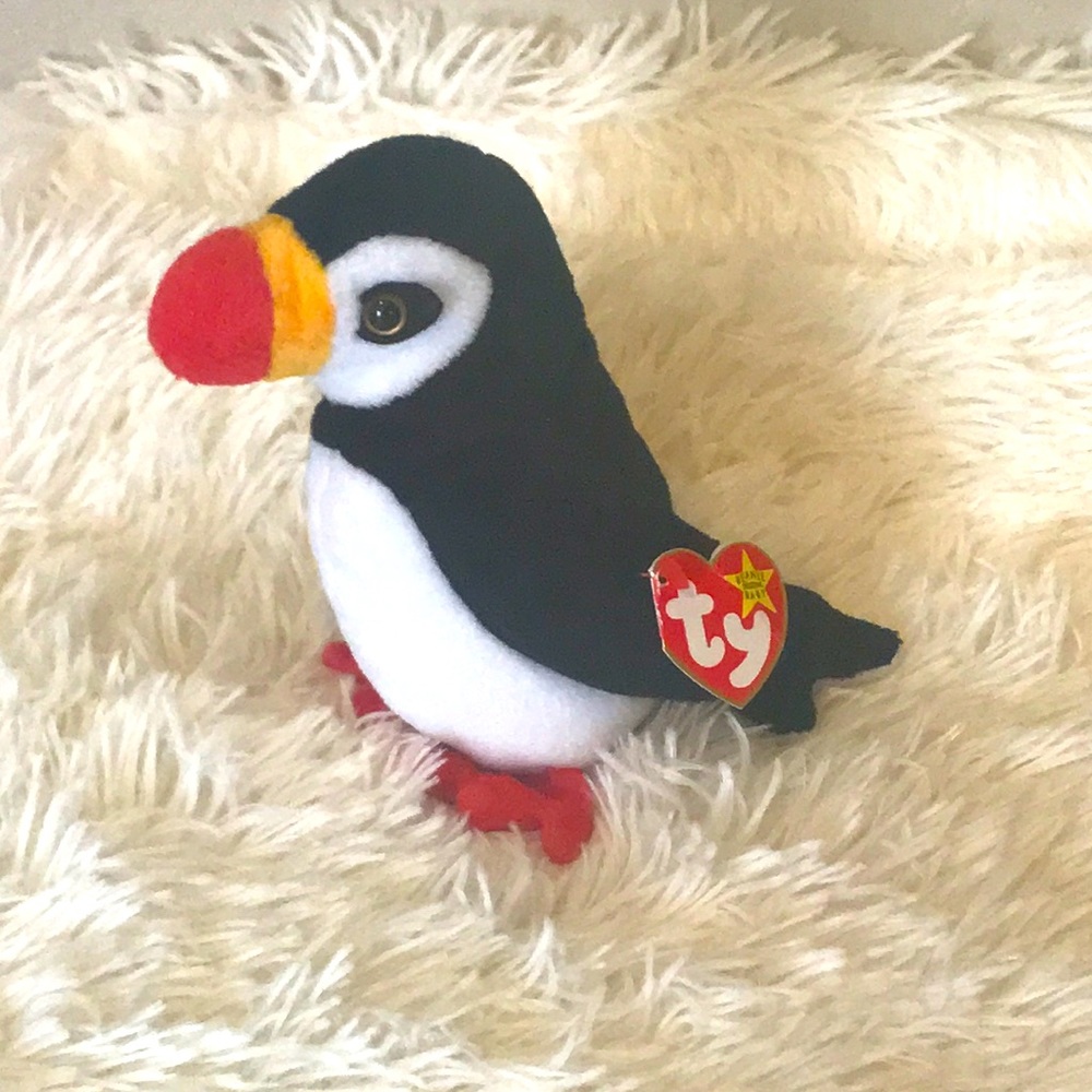Ty Beanie Babies Puffer the Puffin -Toy & Collectibles | black
